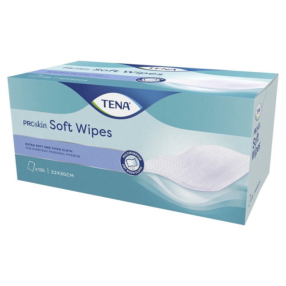 Tena Soft Wipes ProSkin, chusteczki oczyszczające, 135 sztuk