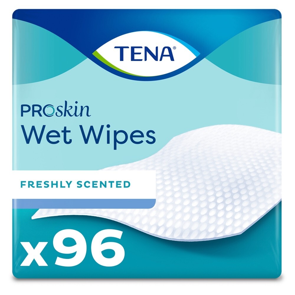 TENA Wet Wipe, chusteczki nawilżane 3w1, duopak, 2 x 48 sztuk