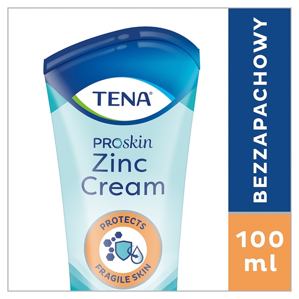 TENA Zinc Cream, krem łagodzący z cynkiem, 100 ml