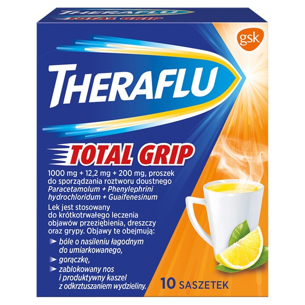 Theraflu Total Grip Lek 10 sztuk