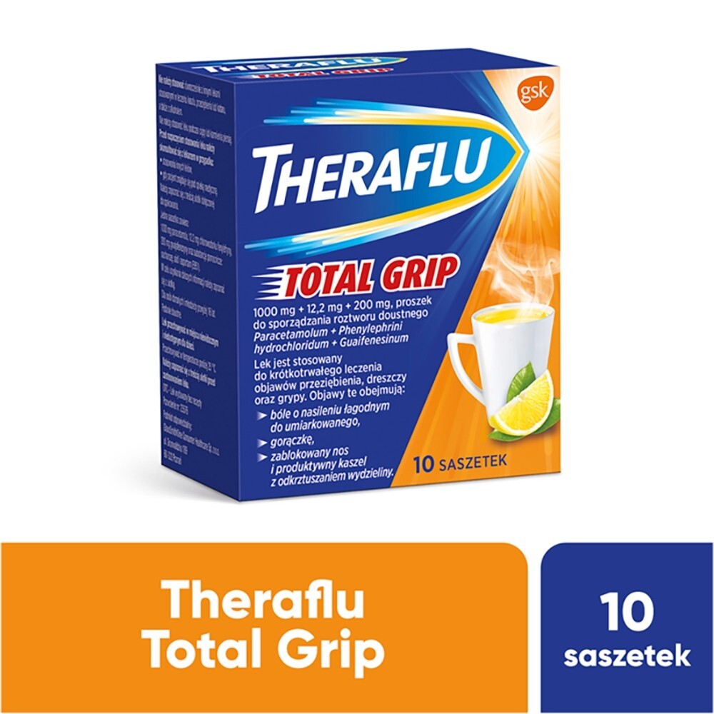 Theraflu Total Grip Lek 10 sztuk