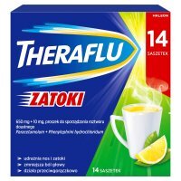 Theraflu Zatoki 650 mg + 10 mg Lek wieloskładnikowy 14 sztuk