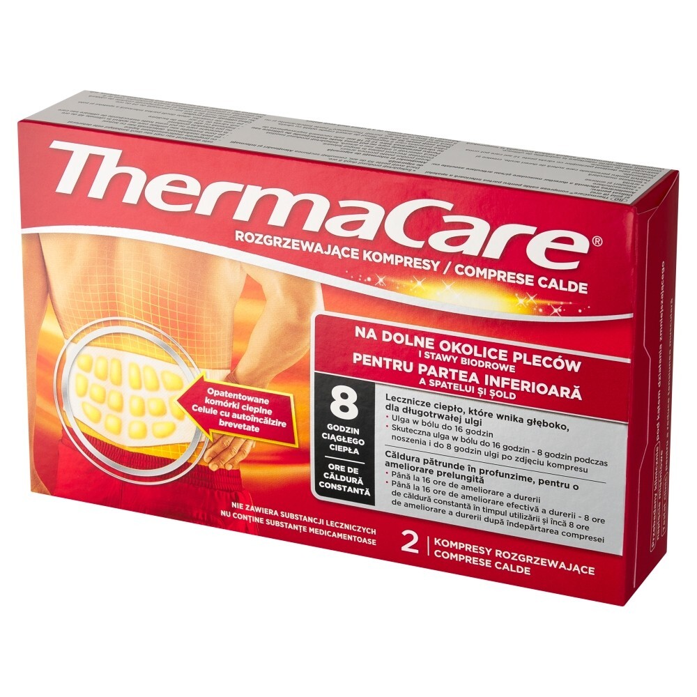 ThermaCare, kompresy rozgrzewające na plecy i biodra, 2 sztuki