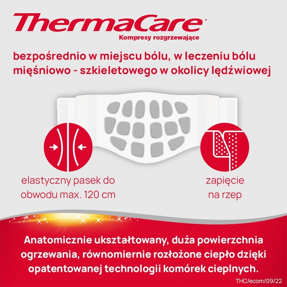 ThermaCare, kompresy rozgrzewające na plecy i biodra, 2 sztuki