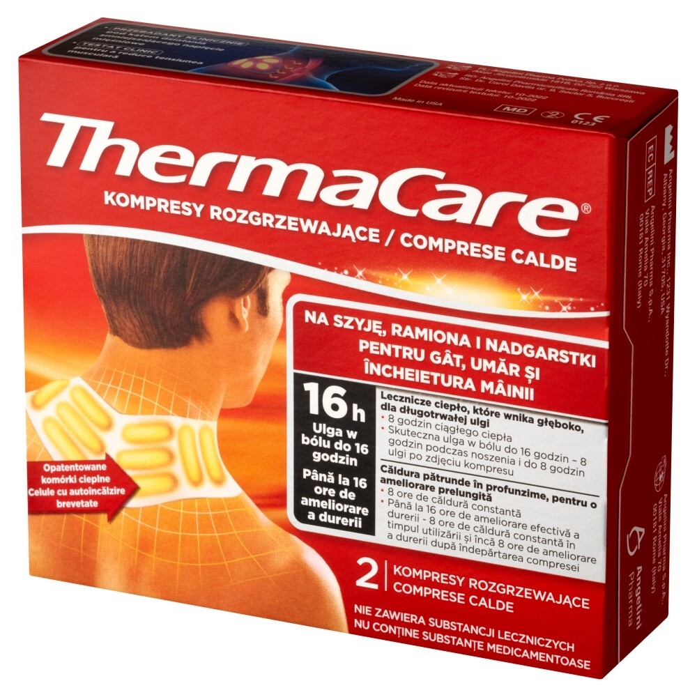 ThermaCare, kompresy rozgrzewające na szyję, ramiona, nadgarstki, 2 sztuki