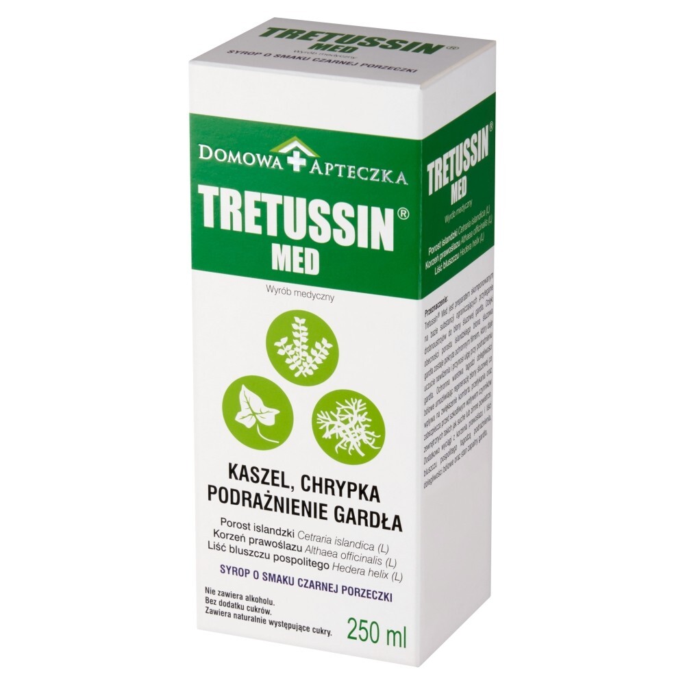 Tretussin Med Wyrób medyczny syrop o smaku czarnej porzeczki 250 ml