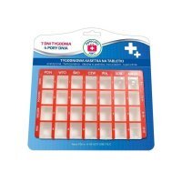 Tygodniowa kasetka na tabletki, 4 pory dnia, Apteczka ABC