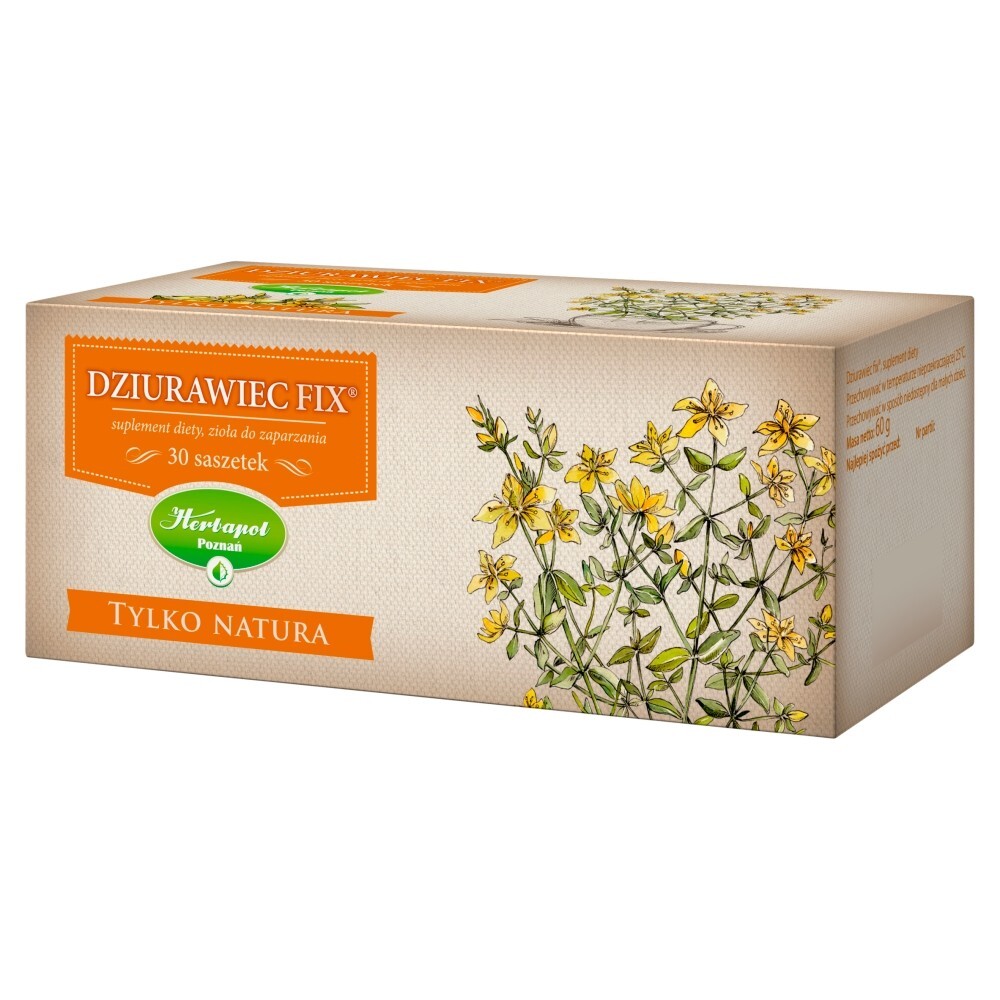Tylko Natura Suplement diety zioła do zaparzania dziurawiec fix 60 g (30 sztuk)