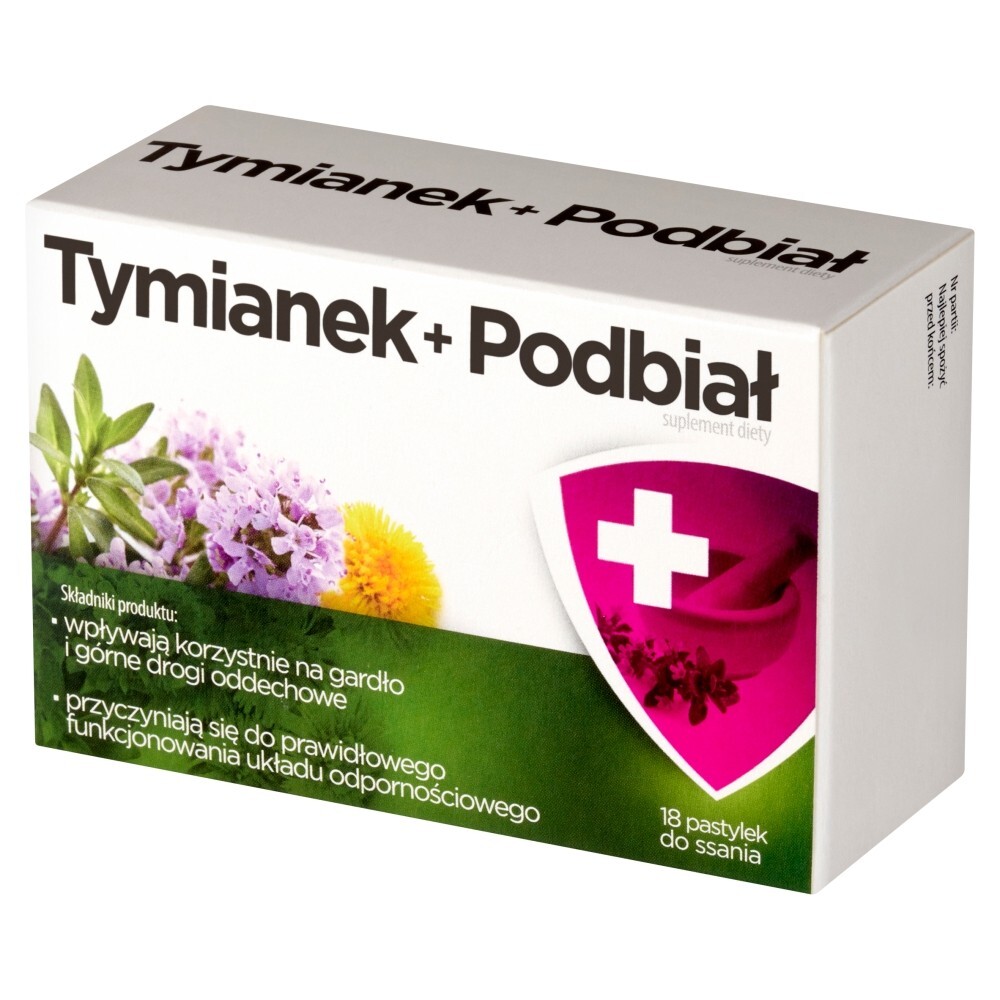 Tymianek + Podbiał Suplement diety 18 sztuk