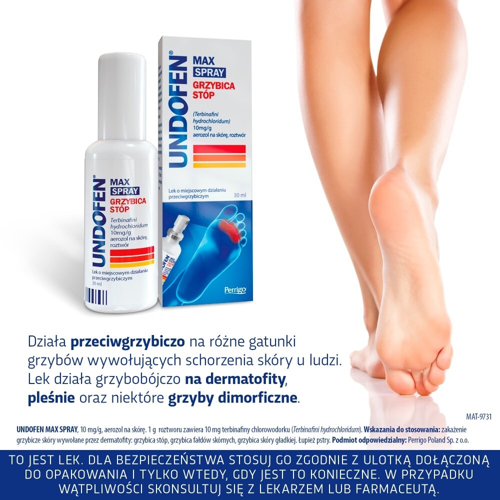 Undofen Max Spray, (10 mg/g), aerozol na skórę, 30 ml