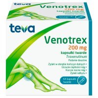 Venotrex 200 mg żylaki w obrębie kończyn dolnych kapsułki twarde 64 sztuki