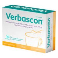 Verbascon - proszek do rozpuszczania o smaku malinowym, bez cukru, saszetki, 10 sztuk