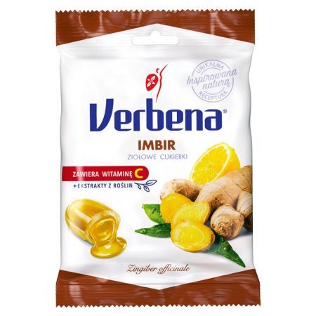 Verbena Imbir, ziołowe cukierki, 60 g