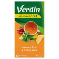 Verdin fix z cytrusami, susz ziołowy, 20 sztuk