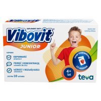 Vibovit Junior proszek o smaku truskawkowym, 14 saszetek