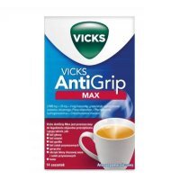 Vicks AntiGrip Max 1000 mg + 16 mg + 4 mg, granulat do sporządzania roztworu doustnego, 14 saszetek