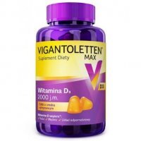 Vigantoletten Max, witamina D3 2000 j.m., żelki o smaku cytrynowym, 60 sztuk