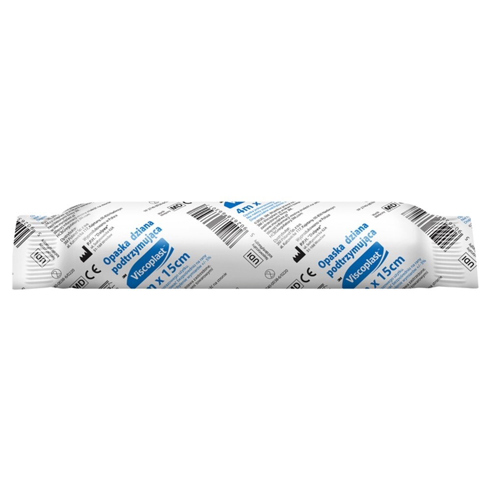 Viscoplast, opaska dziana podtrzymująca, 4 m x 15 cm, 1 sztuka