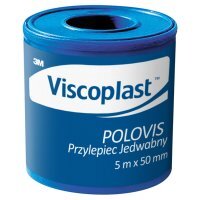Viscoplast Polovis, przylepiec jedwabny, 5 m x 50 mm, 1 rolka