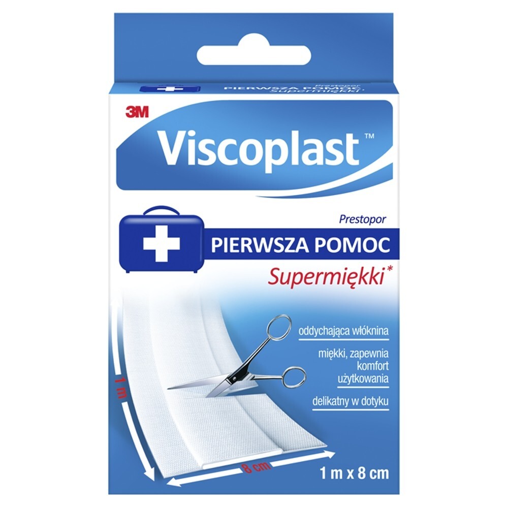 Viscoplast Prestopor Plaster do cięcia supermiękki 1 m x 8 cm