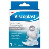 Viscoplast Prestopor Supermiękki, plaster, 1 m x 8 cm, 1 sztuka