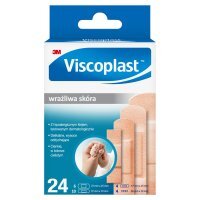 Viscoplast, wrażliwa skóra, plastry mix, 24 sztuk