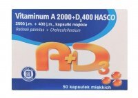 Vitaminum A+D3 Hasco 2000 j.m. + 400 j.m., 50 kapsułek