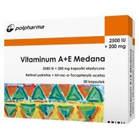 Vitaminum A+E Medana, 2500 j.m.A + 200 mg E, kapsułki, 20 kapsułek