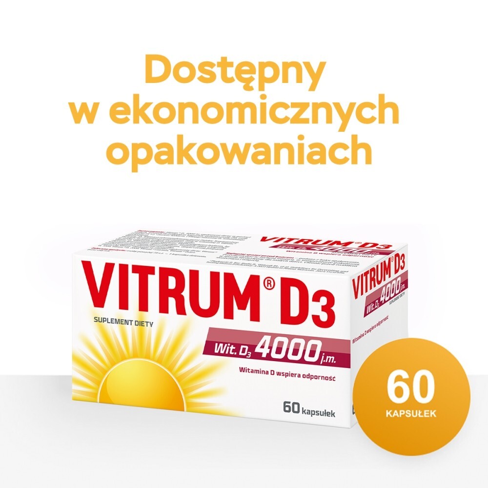 Vitrum D3 Strong 4000 j.m. kaps.miękkie 60