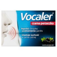Vocaler czarna porzeczka, pastylki do ssania, 12 pastylek