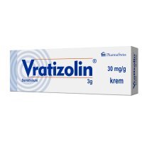 Vratizolin, 30 mg/g, krem, 3 g