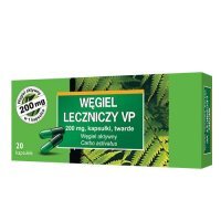 Węgiel leczniczy VP 200 mg, 20 kapsułek