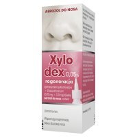 Xylodex 0,05% regeneracja, 0,05 mg + 5,0 mg/dawka, aerozol do nosa, 10 ml
