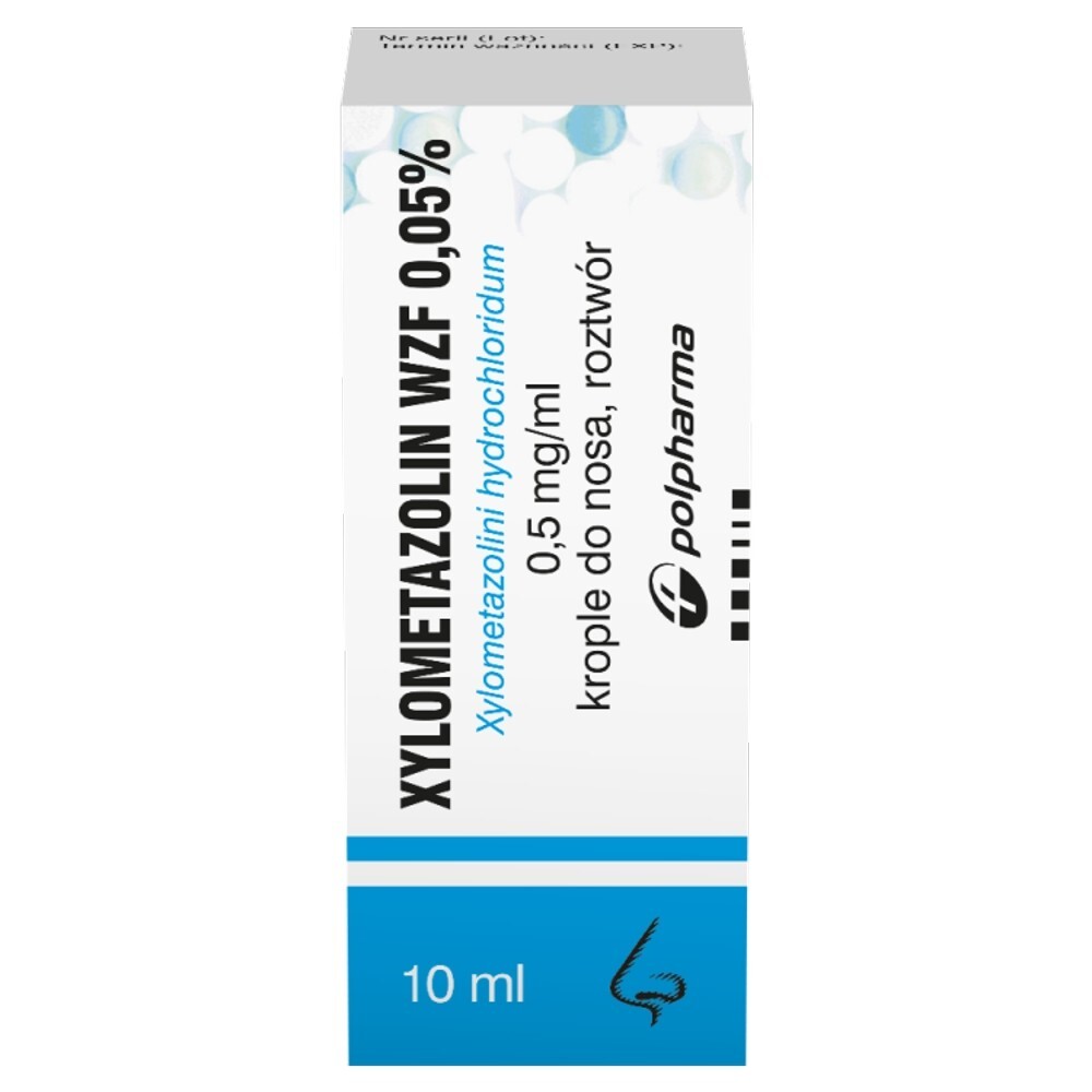 Xylometazolin 0.05%, krople do nosa, 10 ml (Polfa Warszawa)