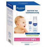 Zestaw Mustela Na Ciemieniuchę, krem na ciemieniuchę, 40 ml + szampon w piance dla niemowląt, 150 ml