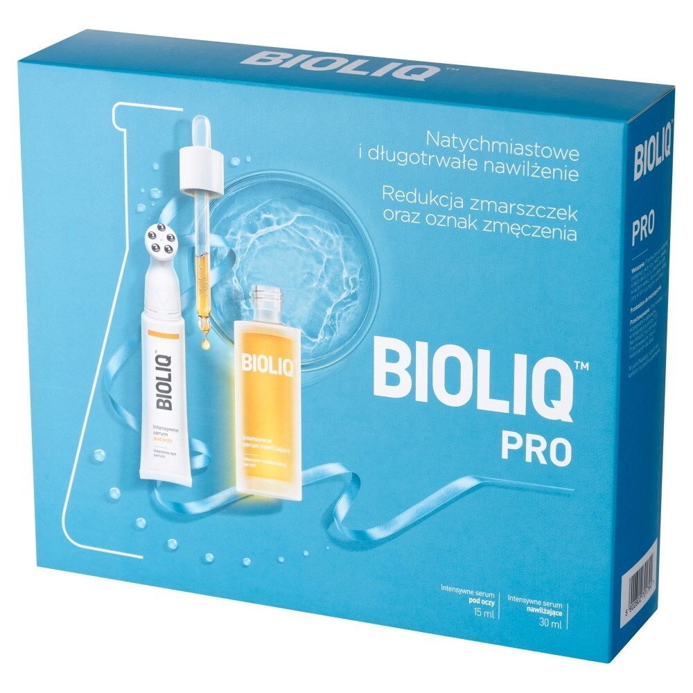 Zestaw Promocyjny Bioliq Pro, intensywne serum pod oczy, 15 ml + serum intensywnie nawilżające, 30 ml