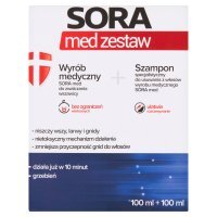 Zestaw Sora Med, płyn 100 ml + szampon 100 ml