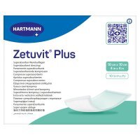 ZETUVIT Plus Opatrunek jałowy 10x10cm, 10 sztuk