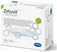 Zetuvit Plus Silicone, opatrunek, 12,5 cm x 12,5 cm, 1 sztuka