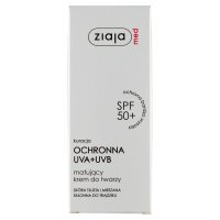 Ziaja Med Kuracja Ochronna UVA+UVB, matujący krem do twarzy, cera tłusta i mieszana, SPF 50+, 50 ml