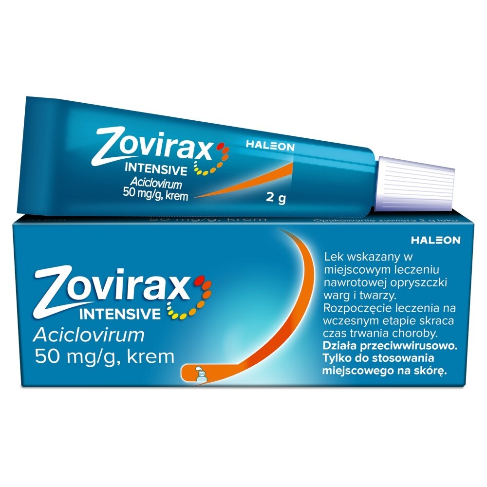 Zovirax Intensive, 50 mg / g, krem, 2 g