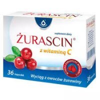 ŻURASCIN z witaminą C - wyciąg z owoców żurawiny, kapsułki, 36 sztuk