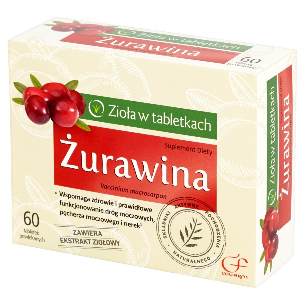 Żurawina, tabletki powlekane, 60 tabletek